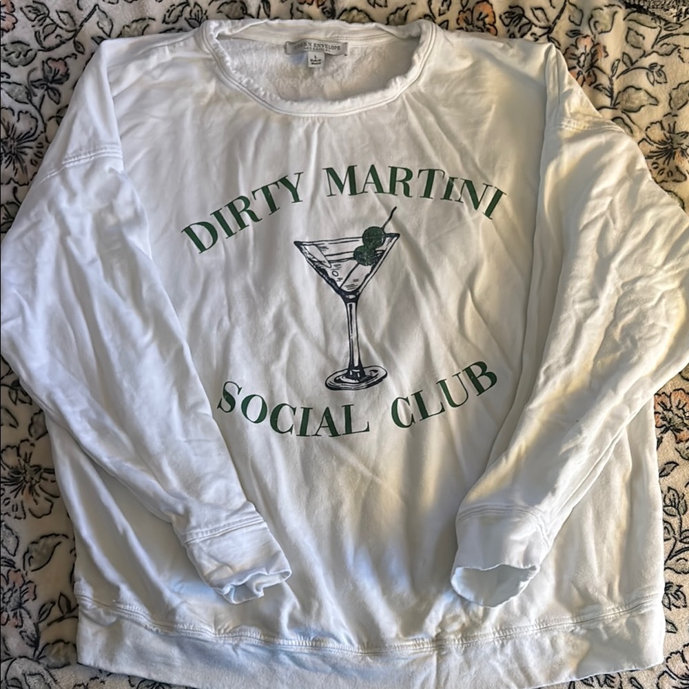 White Dirty Martini Social Club Sweatshirt
